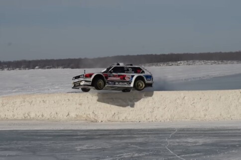 Travis Pastrana Attempts a 360 Jump on Ice Using His Family Huckster