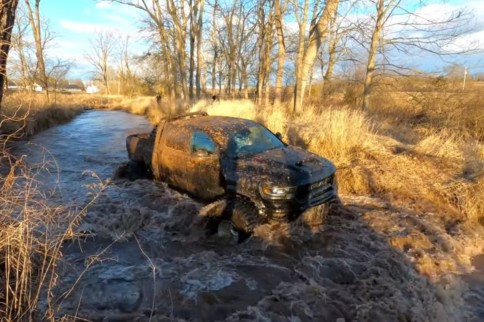 Dirty Work: YouTuber Takes His Ram TRX Mudding